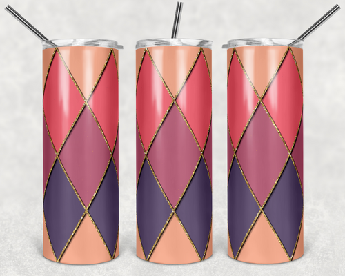 Peach Coral Purple Gold Diamond Argyle