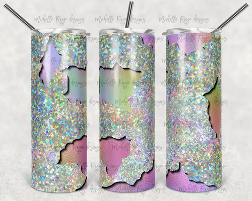 Holgraphic Chunky Glitter Pastel Peek A Boo