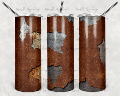 Rustic Leather Rust Peek A Boo