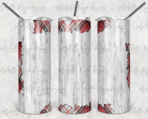Peek A Boo Plaid White Wood