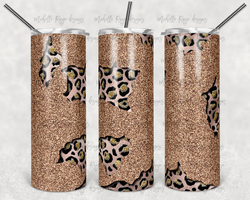 Rose Gold Leopard Peek A Boo