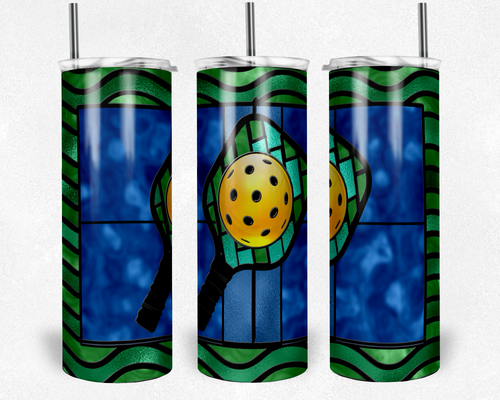 Pickleball Stained Glass