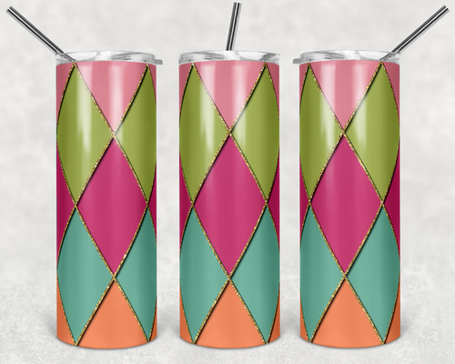 Pink Green Teal Coral Gold Diamond Argyle