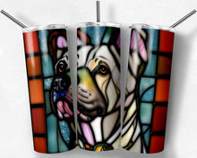 Load image into Gallery viewer, Pitbull Dog Stained Glass