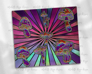 Psychedelic Mushrooms Stained Glass