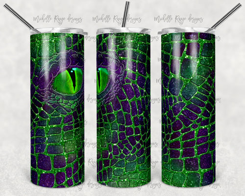 Purple Green Glitter Dragon