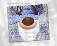 Load image into Gallery viewer, Christmas Knit Reindeer Purple and Gray