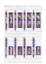 Load image into Gallery viewer, 2023 Graduation Purple and Gold Pen Wraps Set 4