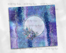 Load image into Gallery viewer, Purple Teal Brush Stokes Circle Frame