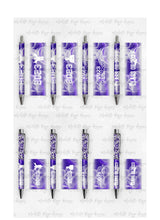 Load image into Gallery viewer, 2023 Graduation Purple and White Pen Wraps Set 3
