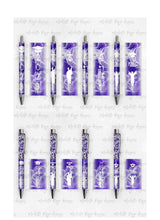 Load image into Gallery viewer, 2023 Graduation Purple and White Pen Wraps Set 5
