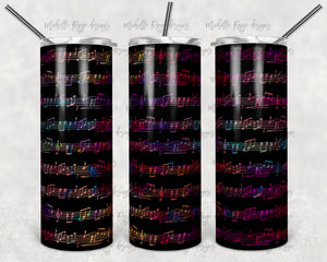 Black and Rainbow Music Notes