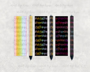 Rainbow Sheet Music Pen Set