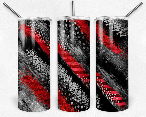 Red Black and Silver Glitter Milky Way