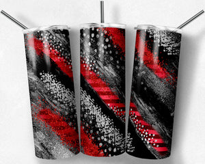 Red Black and Silver Glitter Milky Way