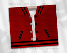Load image into Gallery viewer, Boys Varsity Jacket Red and Black