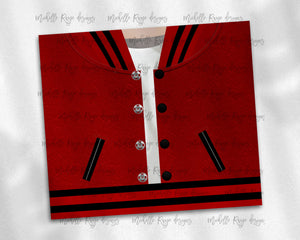 Boys Varsity Jacket Red and Black