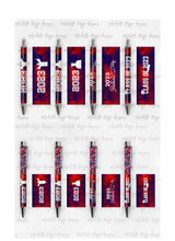 Load image into Gallery viewer, 2023 Graduation Red and Blue Pen Wraps Set 3