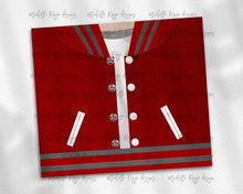 Load image into Gallery viewer, Boys Varsity Jacket Red and Gray