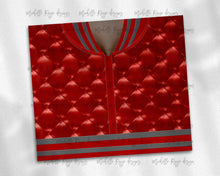 Load image into Gallery viewer, Girls Varsity Jacket Red and Gray African American