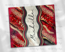 Load image into Gallery viewer, Red and Gold Milky Way with Stained Glass Border Blank