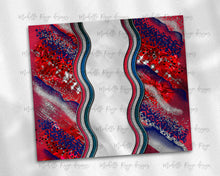 Load image into Gallery viewer, Red Navy and Gray Milky Way with Stained Glass Border Blank