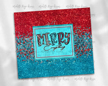 Load image into Gallery viewer, Merry Everything, Red and Blue Glitter