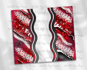 Red White and Black Milky Way with Stained Glass Border Blank