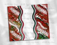 Load image into Gallery viewer, Red White and Green Milky Way with Stained Glass Border Blank