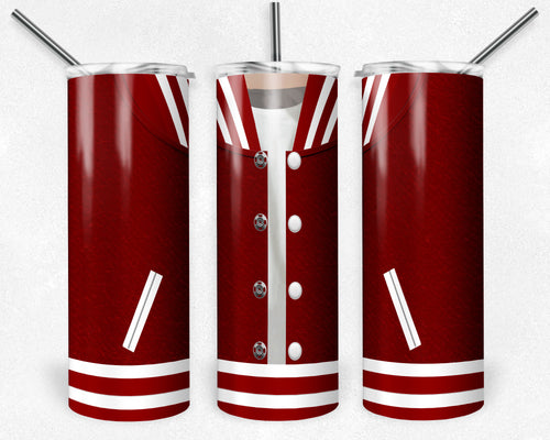 Boys Varsity Jacket Red and White