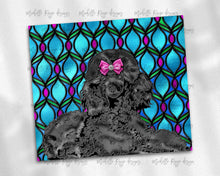 Load image into Gallery viewer, Black Poodle Dog Stained Glass