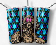 Load image into Gallery viewer, Fawn Poodle Dog Stained Glass