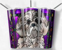 Load image into Gallery viewer, Shih-Tzu Light Colored Dog Stained Glass