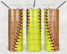 Load image into Gallery viewer, Wood Softball, Place to Add Names Number