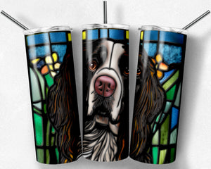 Springer Spaniel Dog Stained Glass