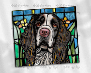 Springer Spaniel Dog Stained Glass