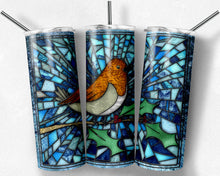 Load image into Gallery viewer, Christmas Robin Stained Glass