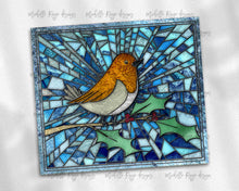 Load image into Gallery viewer, Christmas Robin Stained Glass