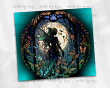 Load image into Gallery viewer, Fairy in front of the Moon Stained Glass