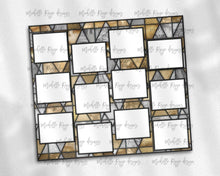 Load image into Gallery viewer, Silver and Gold Stained Glass Dog Frames for 12 Images