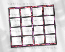 Load image into Gallery viewer, Pink and Coral Stained Glass Dog Frames for 16 Images