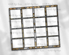Load image into Gallery viewer, Silver and Gold Stained Glass Dog Frames for 16 Images