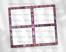 Load image into Gallery viewer, Pink and Coral Stained Glass Dog Frames for 4 Images