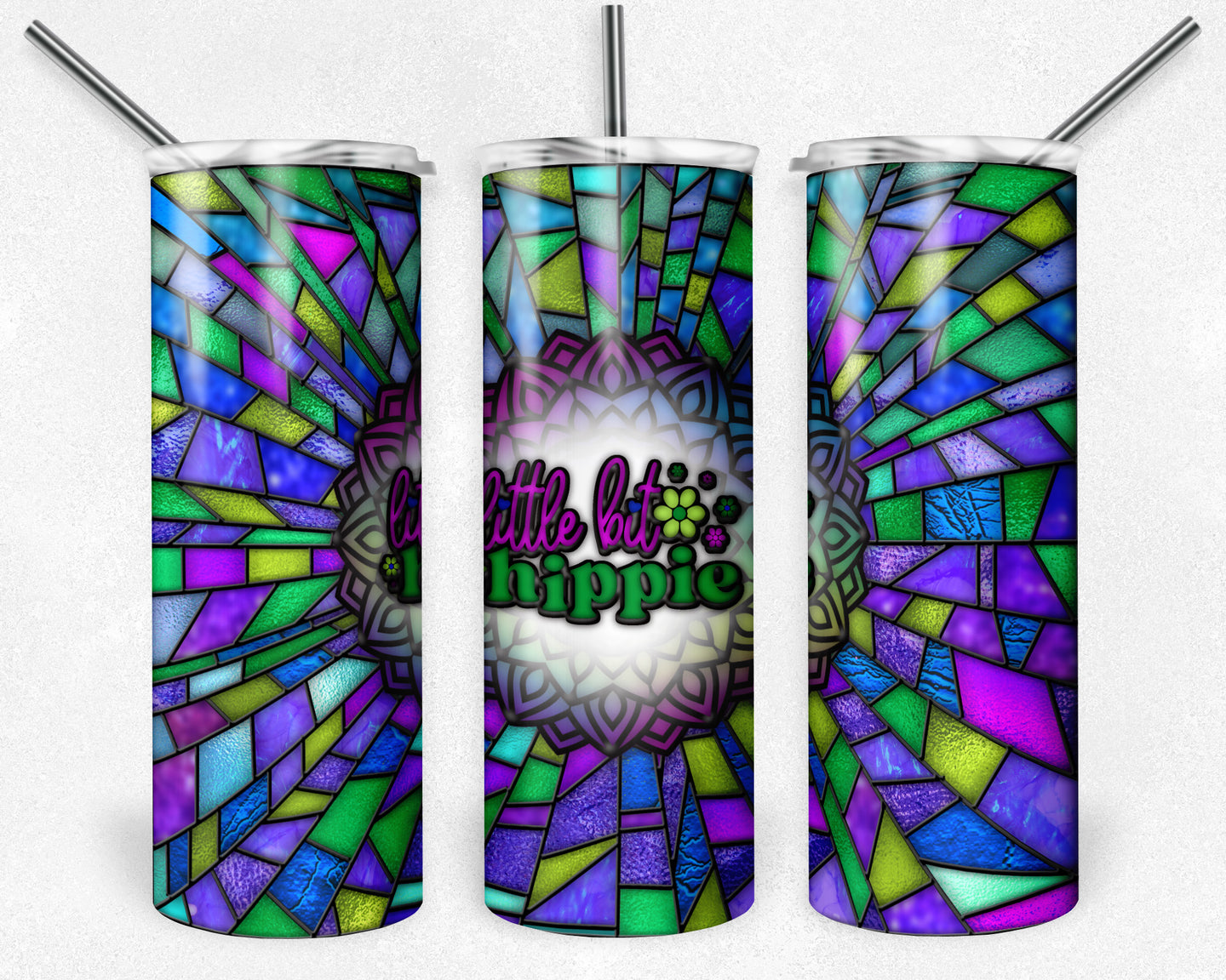 Purple and Teal Stained Glass, Little Bit Hippie