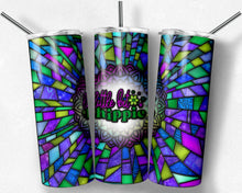 Load image into Gallery viewer, Purple and Teal Stained Glass, Little Bit Hippie