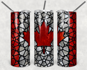 Canadian Flag Stained Glass