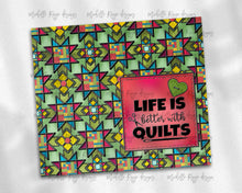 Load image into Gallery viewer, Christmas Quilt Stained Glass Life is Better with Quilts