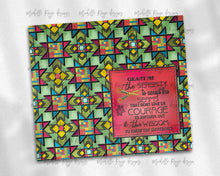 Load image into Gallery viewer, Christmas Quilt Stained Glass Quilter&#39;s Serenity Prayer