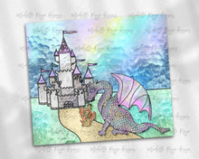 Load image into Gallery viewer, Fantasy Dragon and Princess Stained Glass