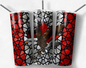 Eagle Canadian Flag Stained Glass
